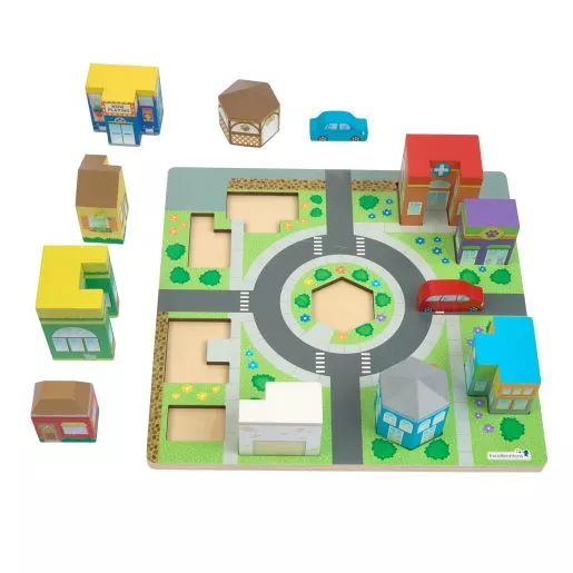 Excellerations JourneyJunction™ Build & Block Logic Puzzle Town