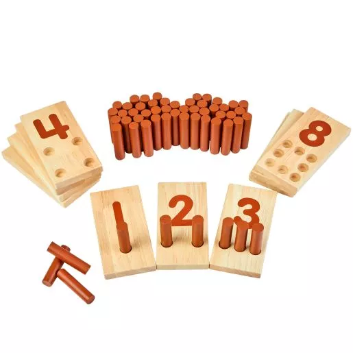 Excellerations Peg Number Boards - Natural