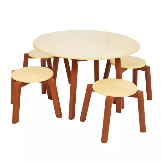 Excellerations Rubberwood Table and Stool Set