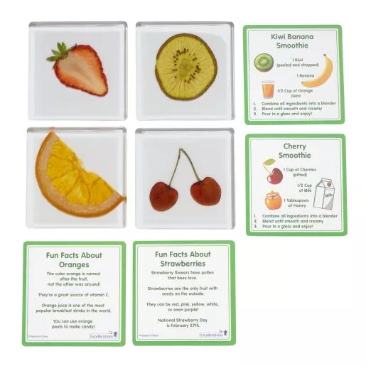 Excellerations SpeciFun™ 4 Fruit Tile Specimens & Cards