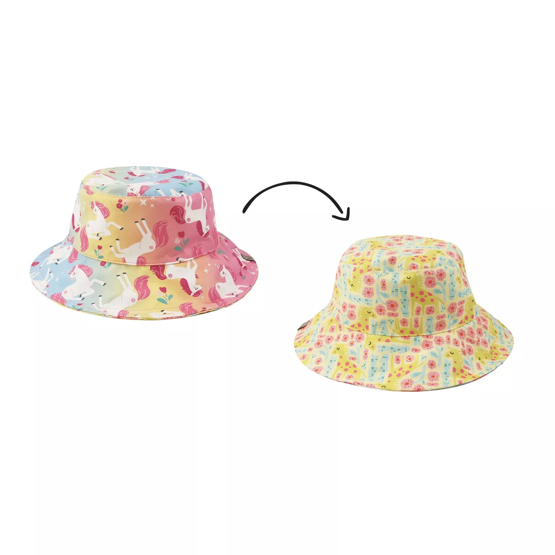 FLAPJACKKIDS Reversible Kids UPF50+ Patterned Sun Hat