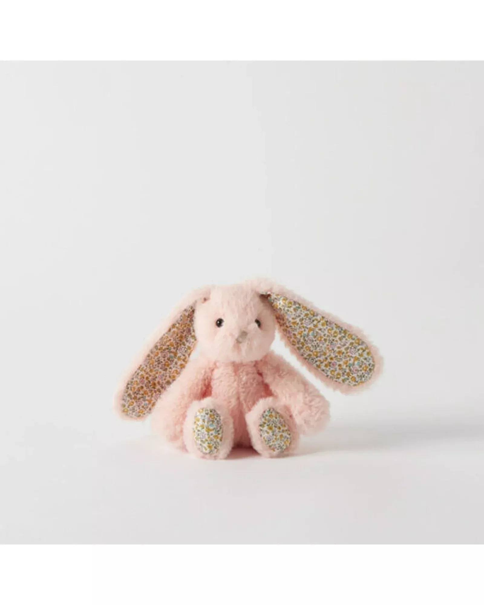 Floral Peach Bunny Rattle