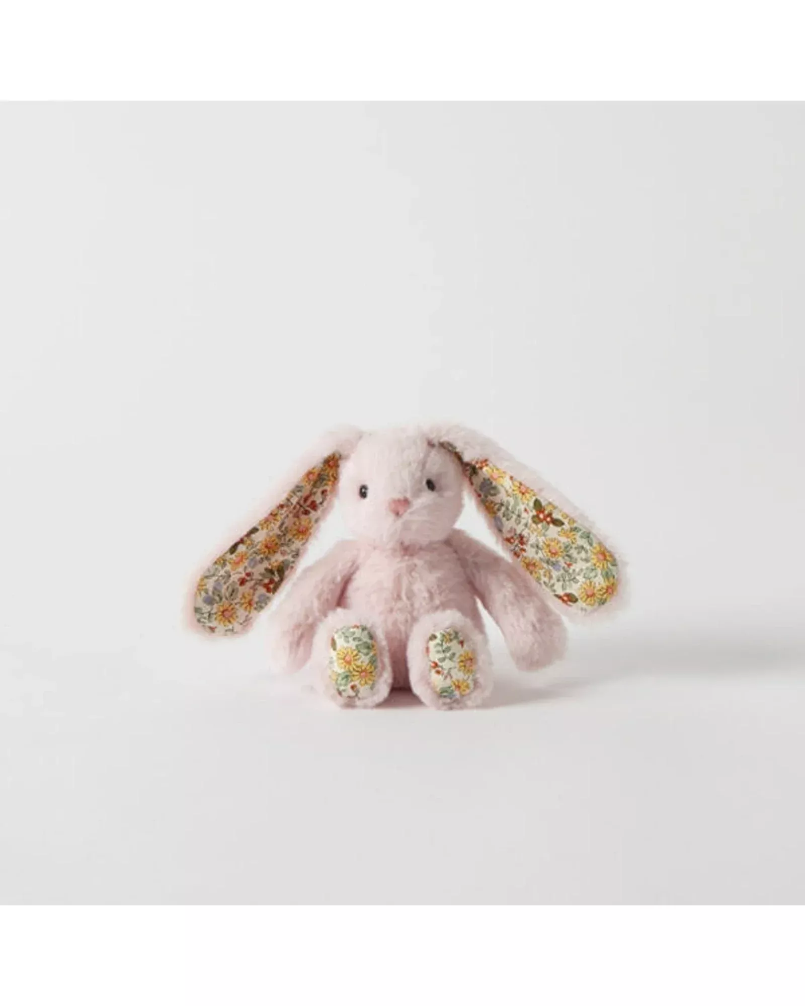Floral Pink Bunny Rattle