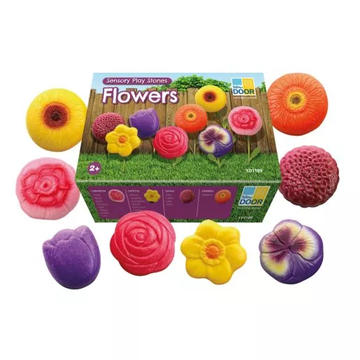 Flower Sensory Stones - 8pcs
