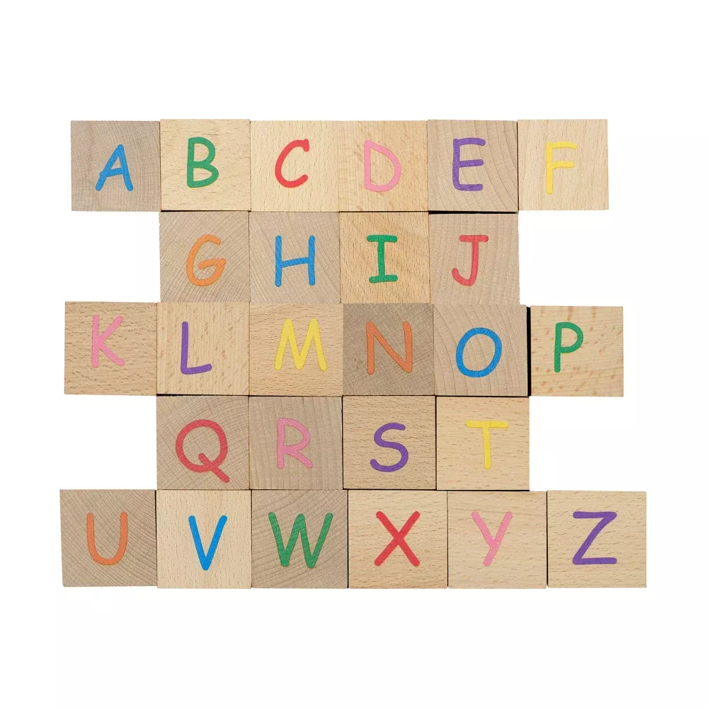 The Freckled Frog Beechwood ABC Blocks – Educational Toy
