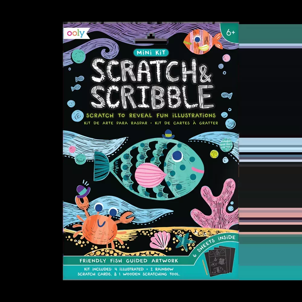 Friendly Fish Scratch and Scribble Mini Scratch Art Kit