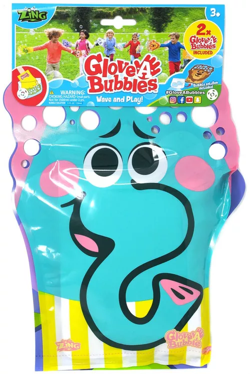 Glove A Bubble Elephant & Hippo 2-Pack