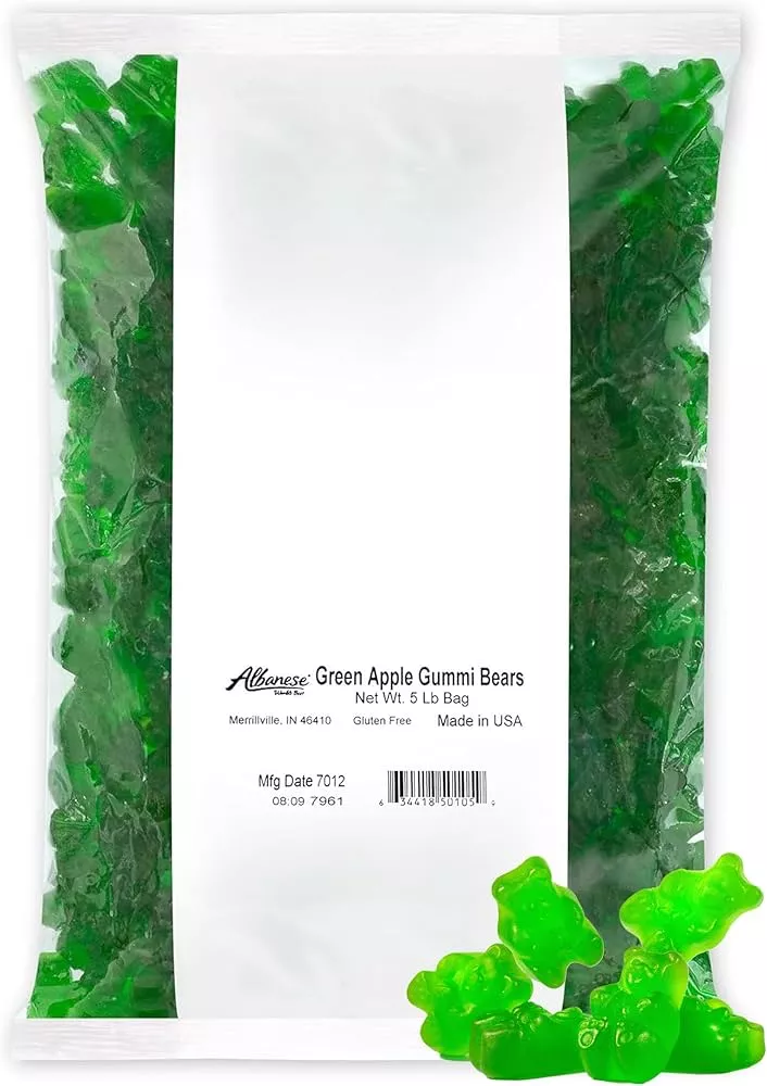 Green Apple Gummi Bears 5lb