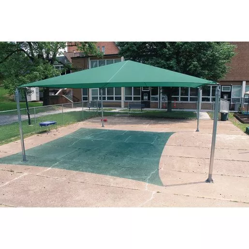 Green Stand Alone Shade Structure 20 x 24
