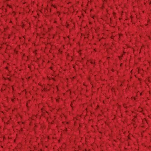KIDply Soft Red Velvet 6' x 9' Rectangle Solid Carpet