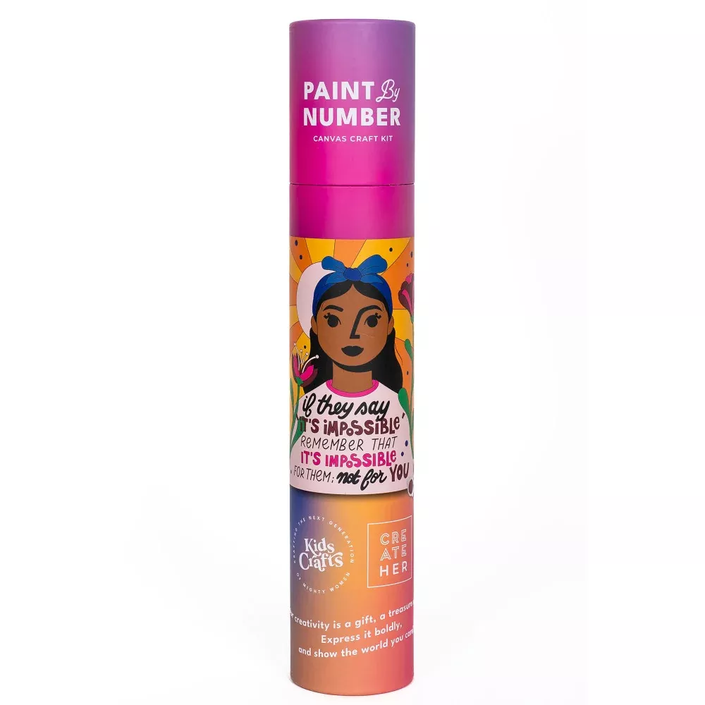 Kids Crafts Paint By Number 'Nothing Is Impossible' Canvas Kit