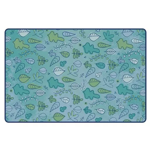KIDSoft Falling Leaves Rug - Blue 7'6" x 12'