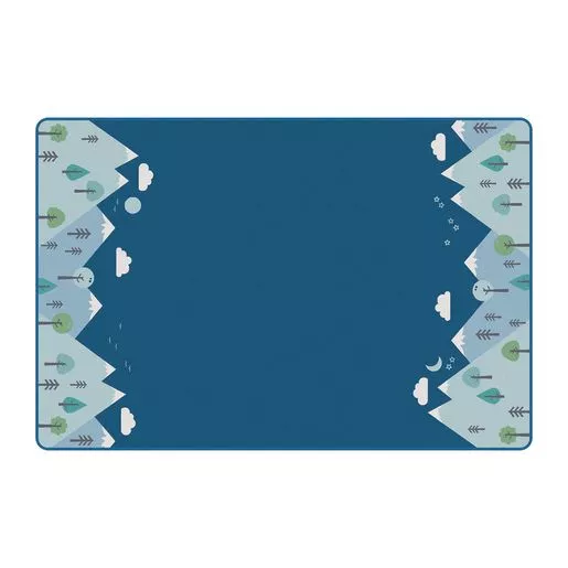 KIDSoft Tranquil Mountain Rug Blue