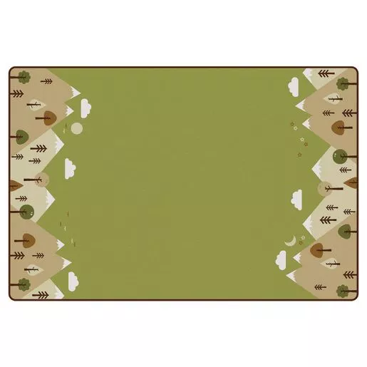 KIDSoft Tranquil Mountain Rug - Green