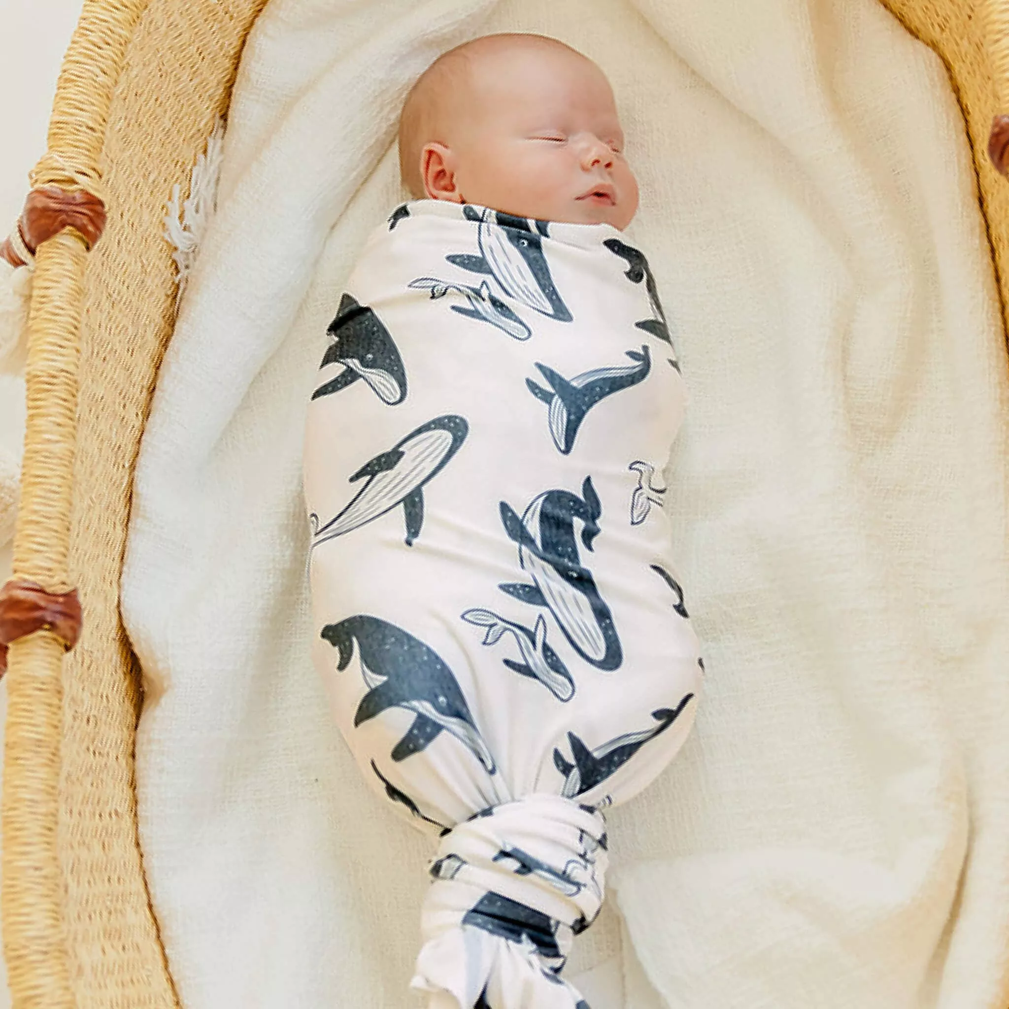 Knit Swaddle Blanket - Cove