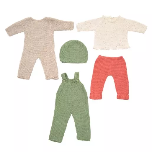 Knitted Doll Clothes Set - 3-Piece Outfit