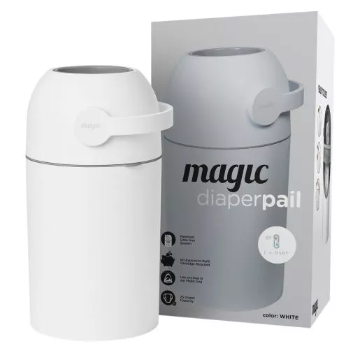LA Baby MAGIC Odorless Diaper Pail - White