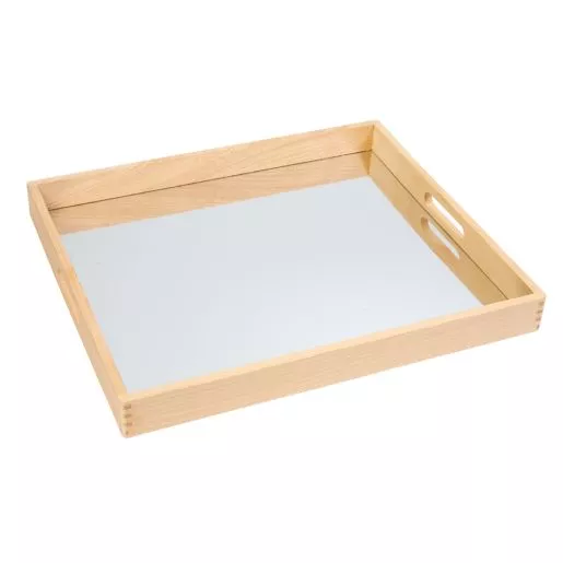Large Wood Mirror Tray