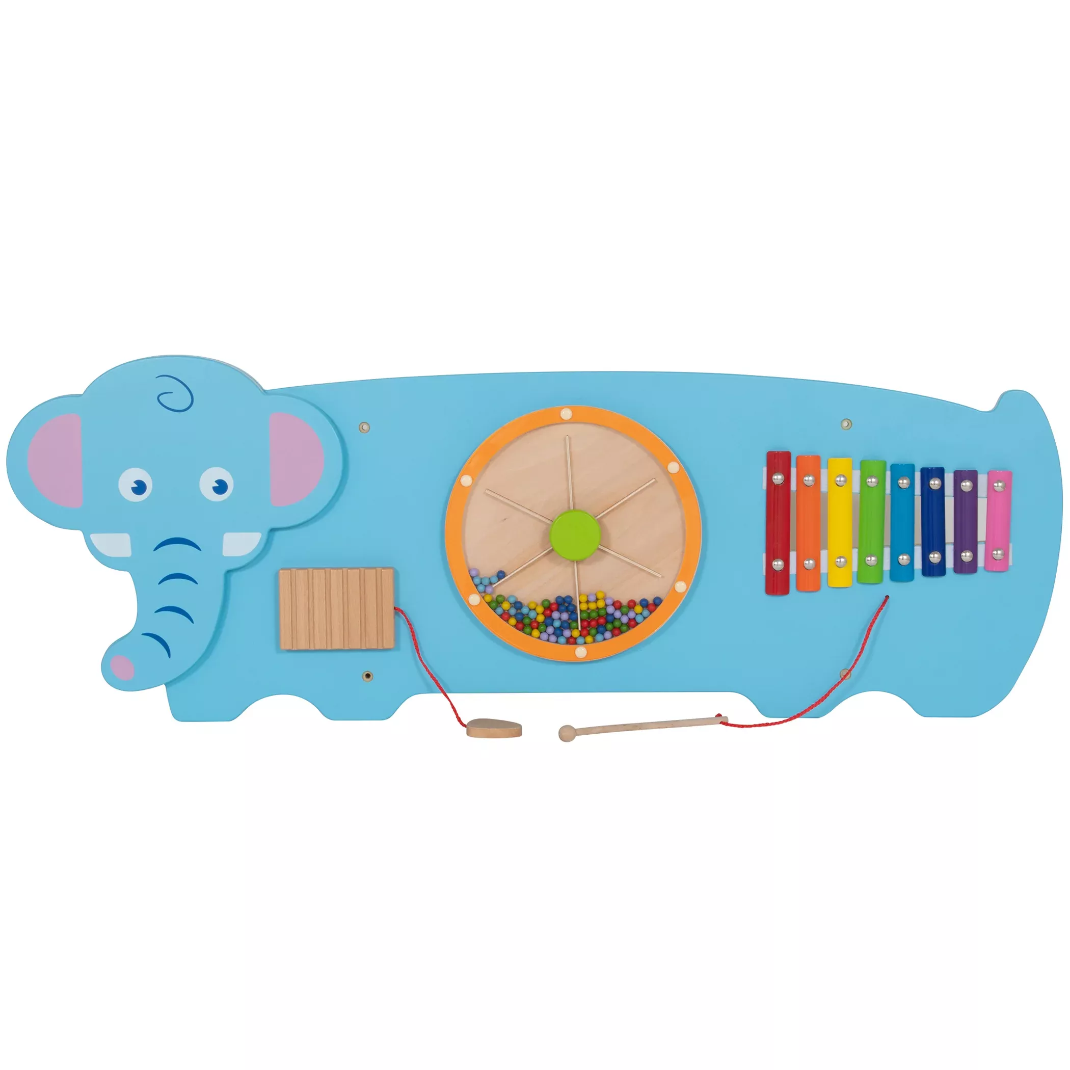 Learning Advantage Elephant Musical Activity Wall Panel - Toddler Learning Center - 18m+
