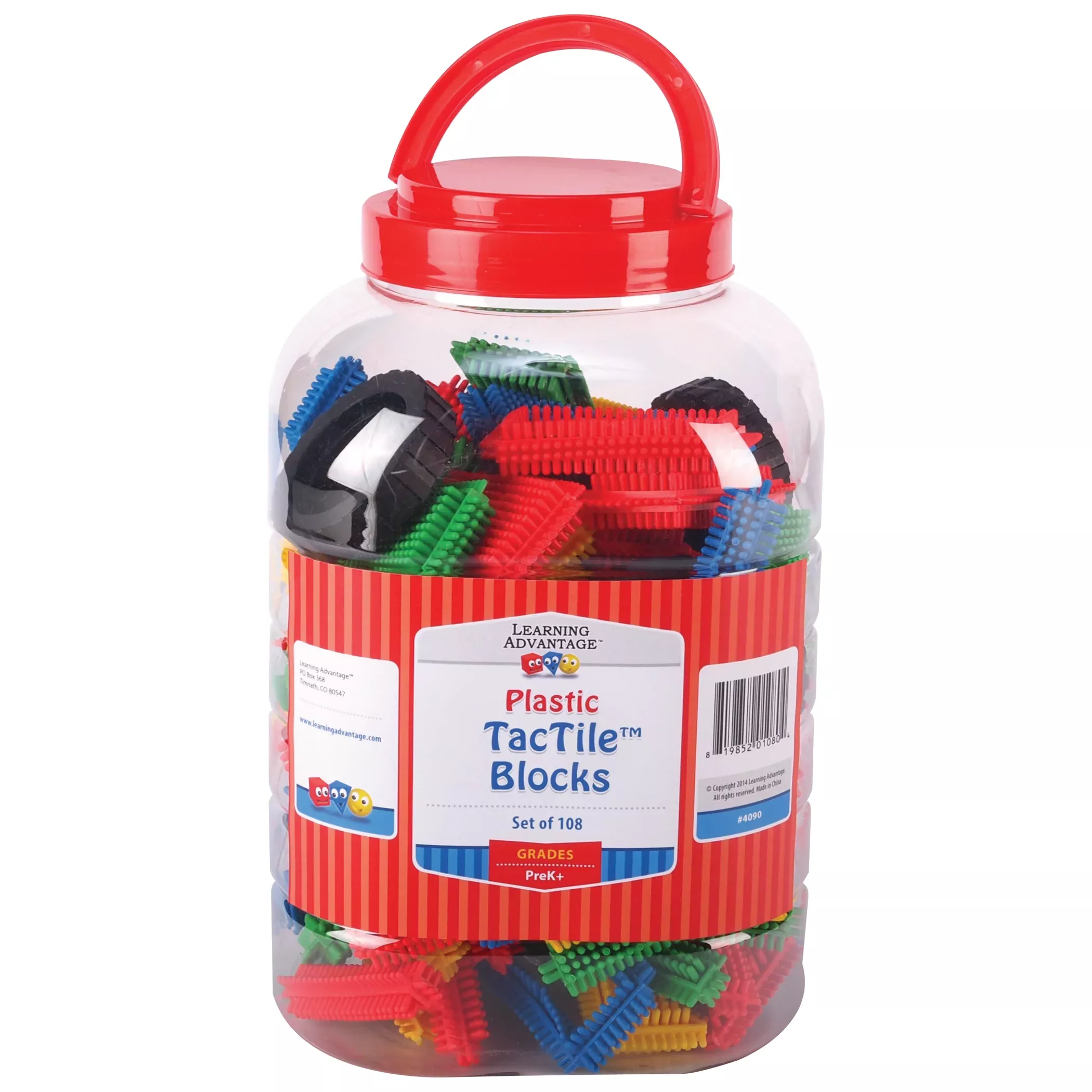 Learning Advantage TacTile Blocks - 108 Piece Interlocking Set