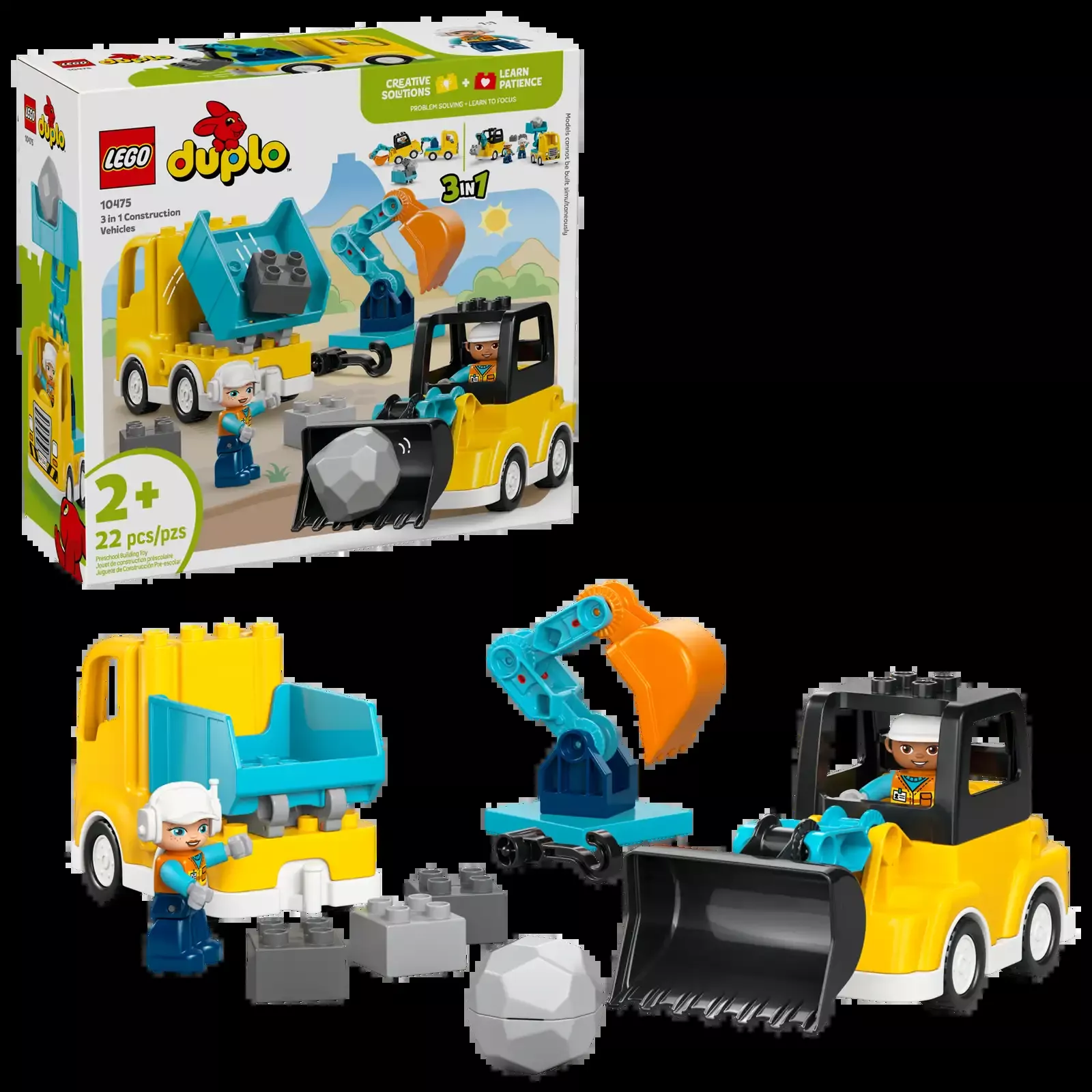 LEGO Duplo 3 in 1 Construction Vehicles