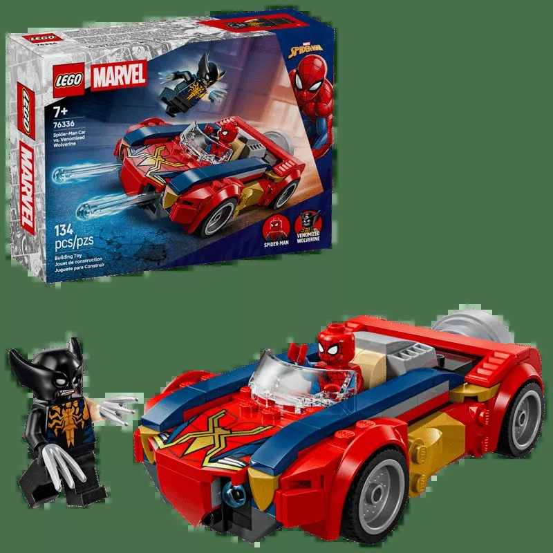 LEGO - Marvel Spiderman Car Vs Venomized Wolverine 76336