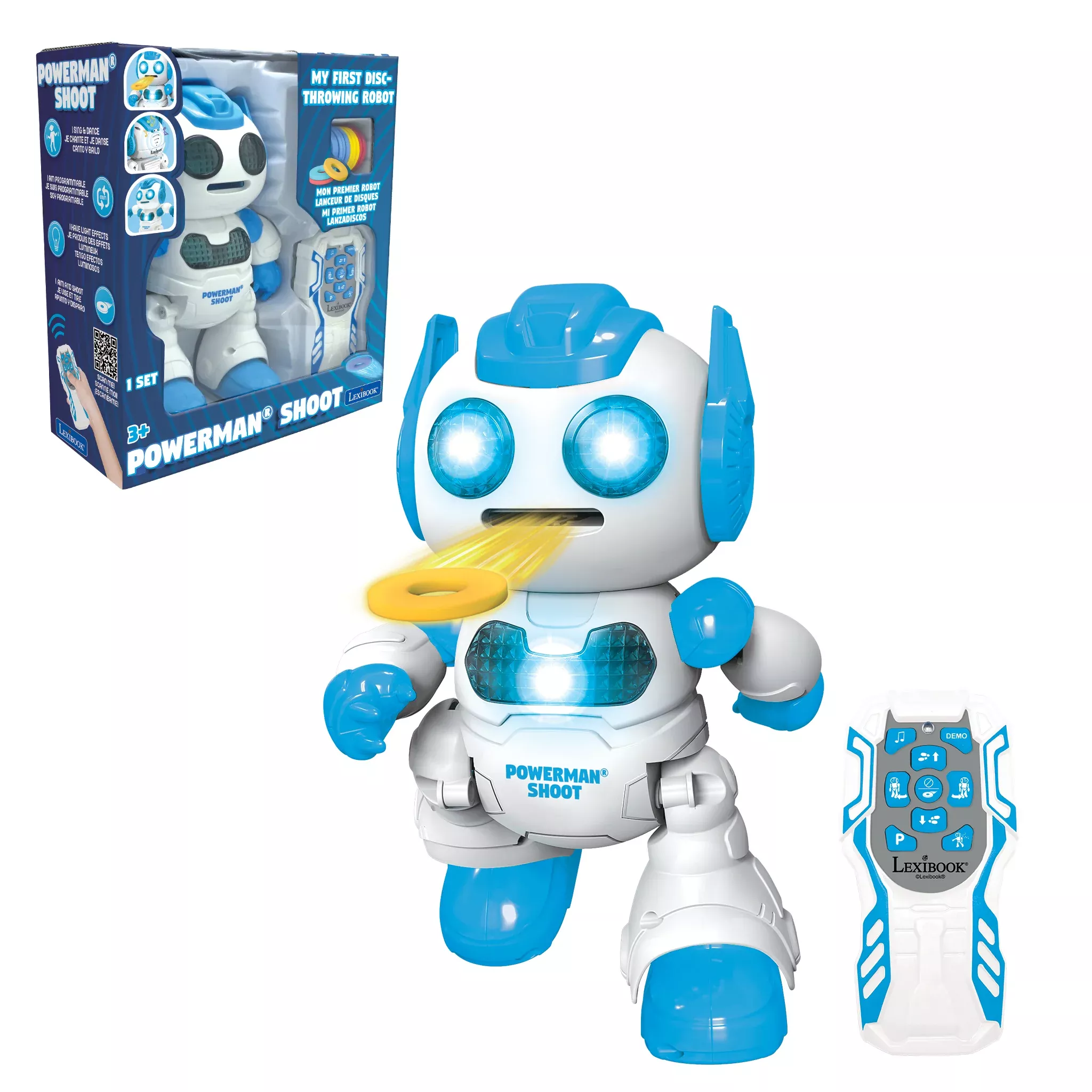 Lexibook Powerman Shoot STEM Robot With Remote Control And Foam Discs