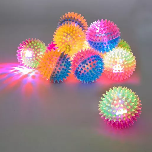 Light-Up Two-Tone Bouncy Ball Assortment - 12 Pack