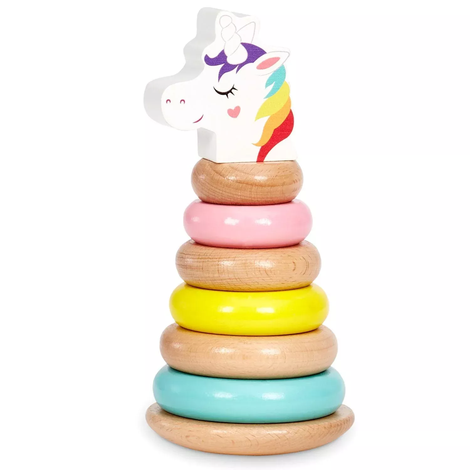 Little Tikes - Wooden Critters Shape Stacker - Unicorn