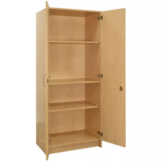 Locking Tall Laminate Storage - Maple/Maple, Ready to Assemble