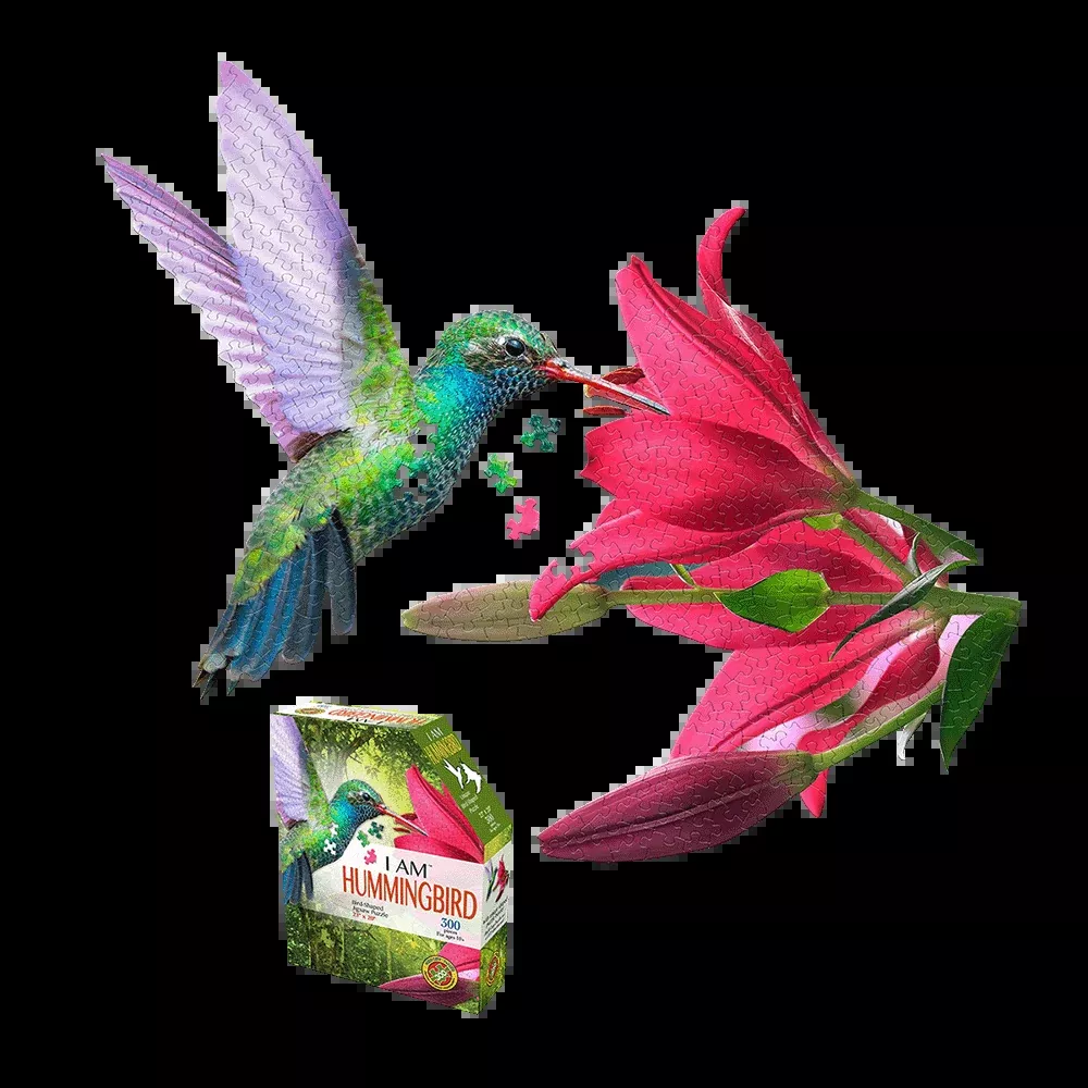 Madd Capp Hummingbird-Shaped Jigsaw Puzzle - 300 pc