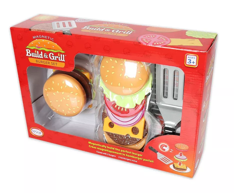 Magnetic Hamburger Grill Set