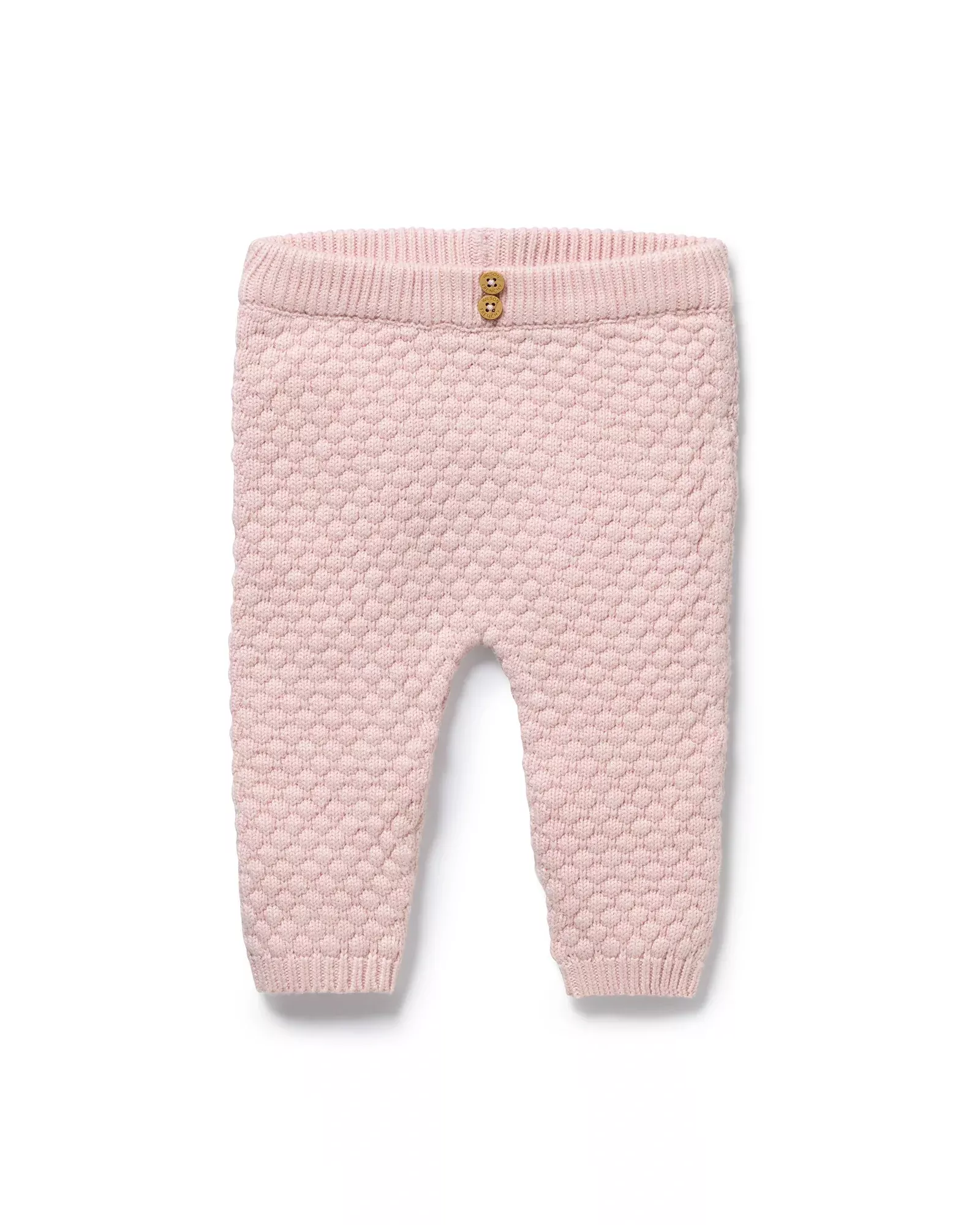 Marshmallow Organic Knitted Bubble Legging 0-3 mths