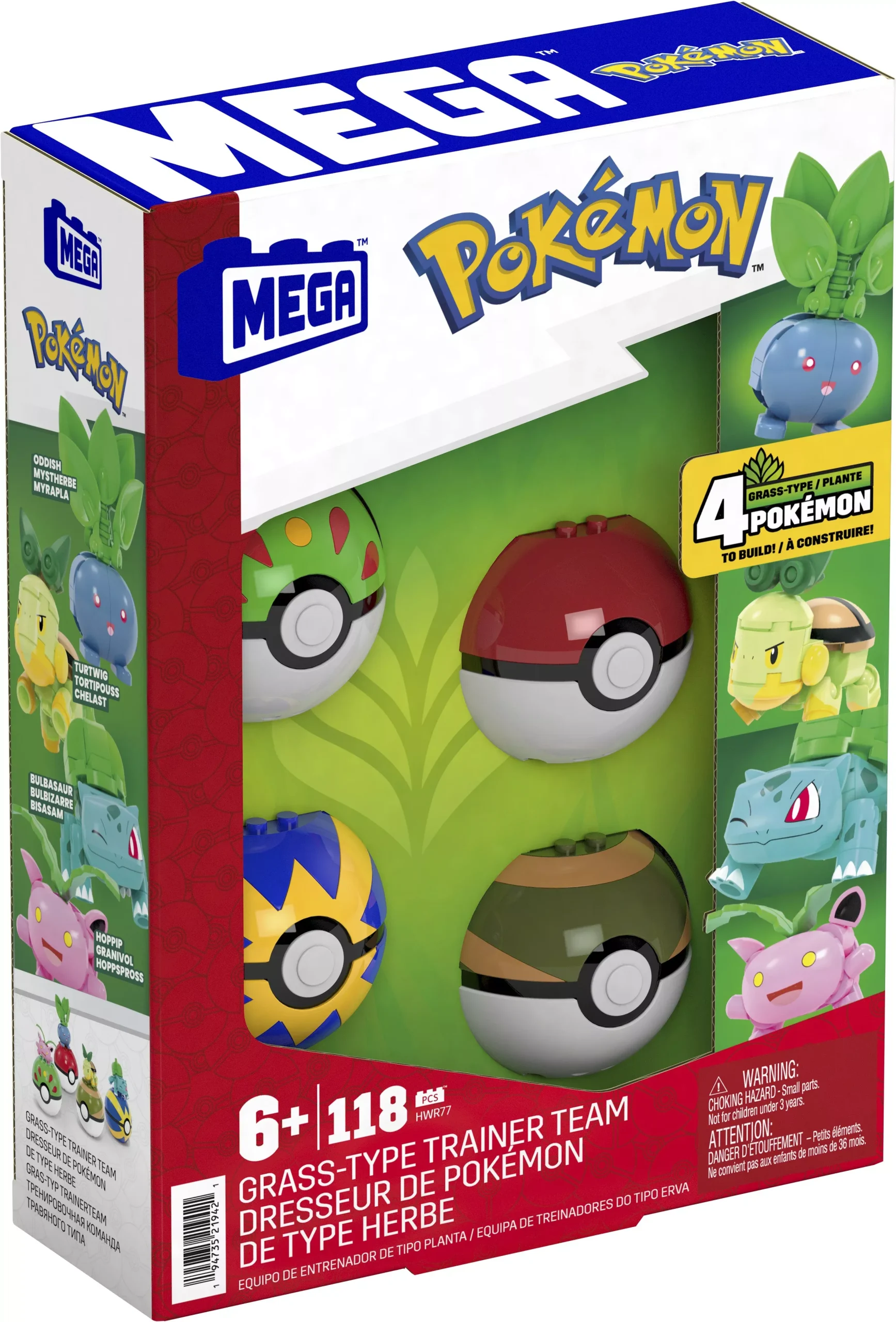 Mega Construx Pokemon -Grass-Type Trainer Team