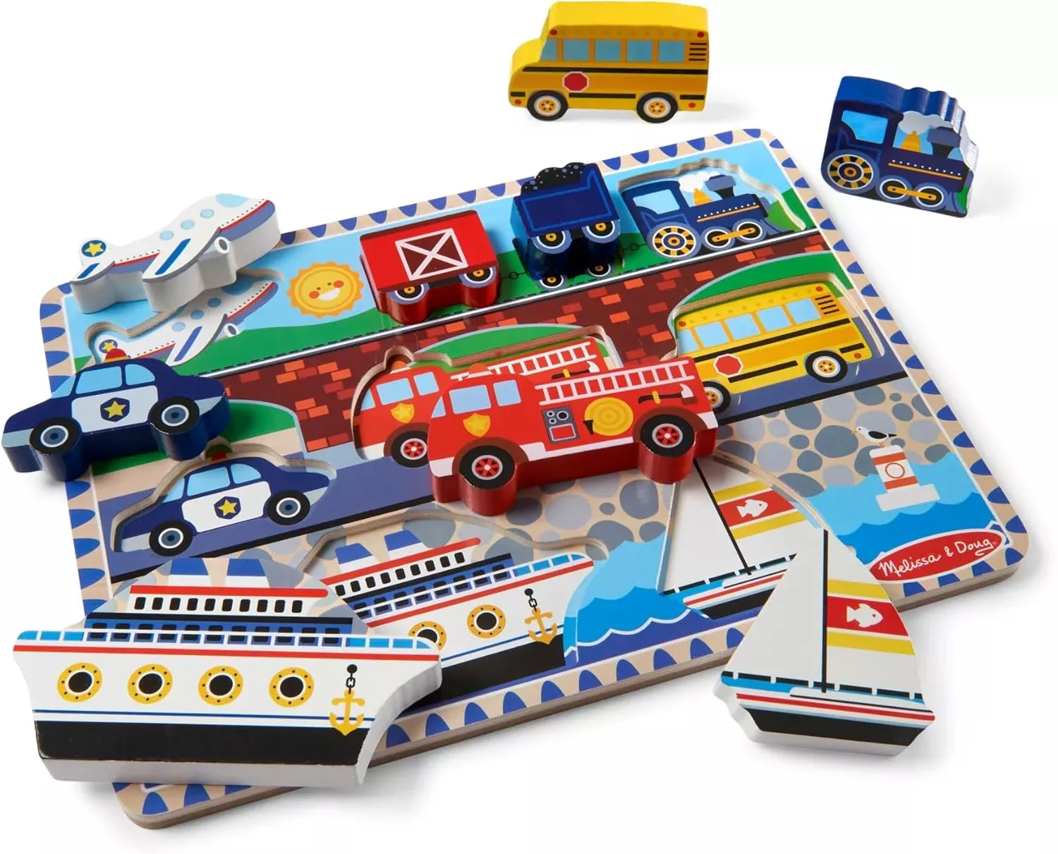 Melissa & Doug - Vehicles Chunky Puzzle