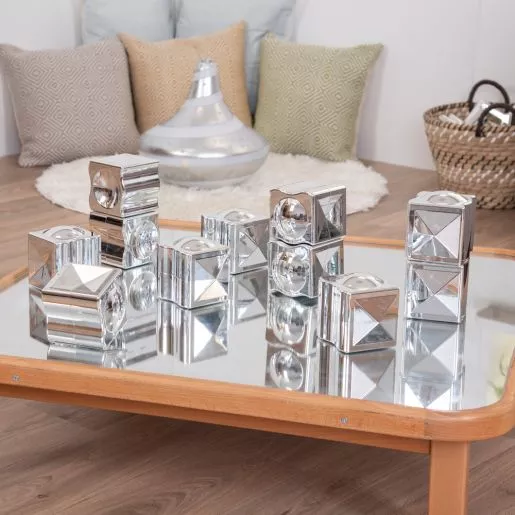 Metallic Distorting Cubes - 12 Pack