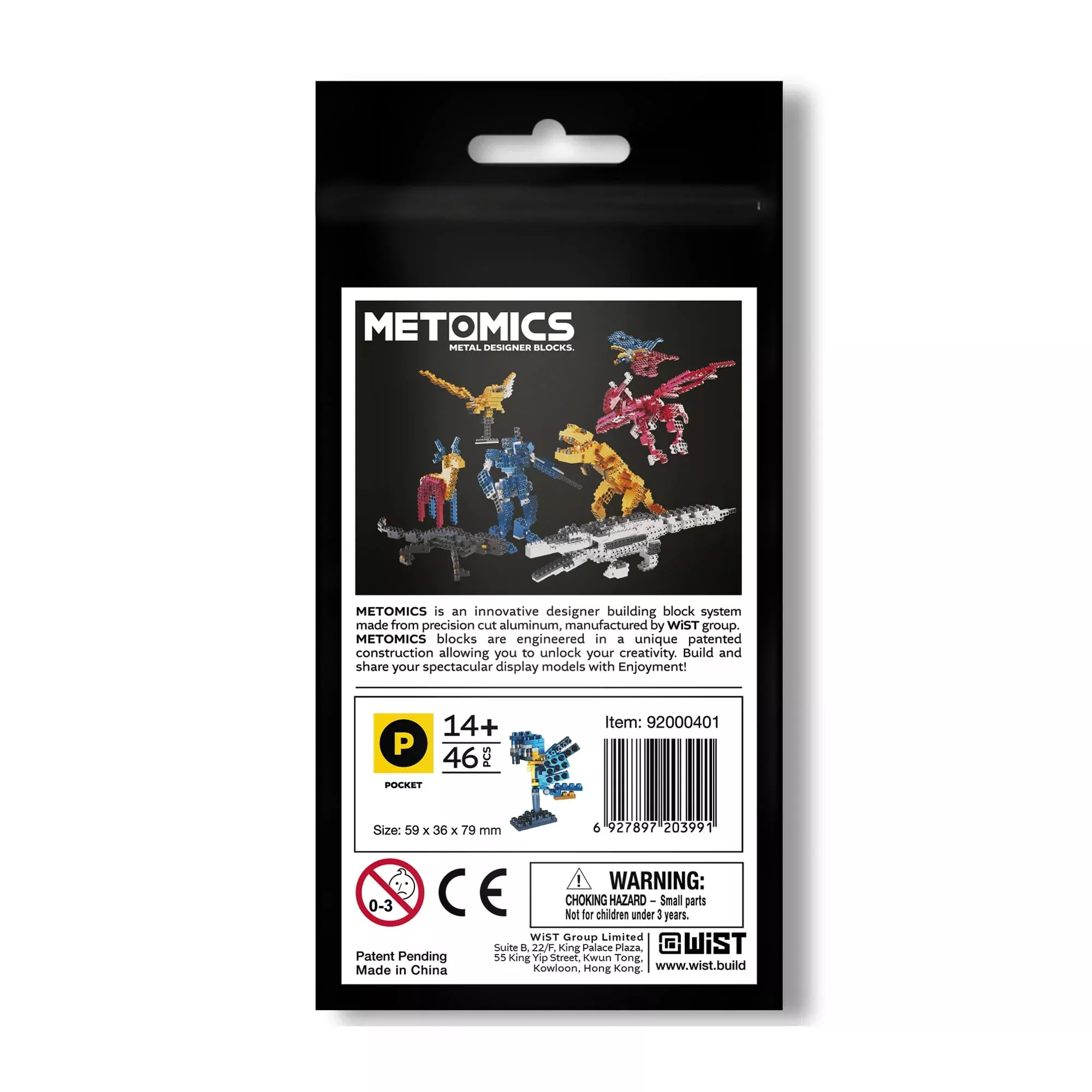 Metomics Pocket Pet Blue Macaw Parrot Building Set