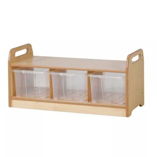 Millhouse™ Low Level Storage Bench with 3 Clear Tubs