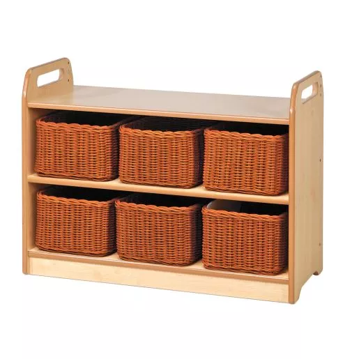 Millhouse™ Shelf Unit with Display/Mirror Back and 6 Baskets