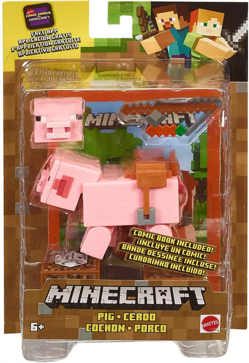 Minecraft Comic Maker Pig Action Figure