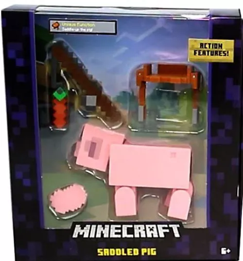 Minecraft Saddled Pig 5'' Figure