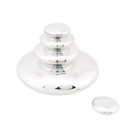 Mirrored Stacking Pebbles Silver - 20 pack