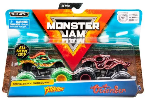 Monster Jam Double Down Showdown! Dragon vs. Octon8er Diecast Car 2-Pack