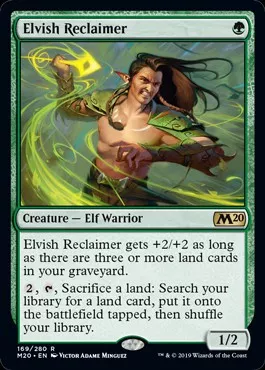 MtG 2020 Core Set Rare Elvish Reclaimer #169