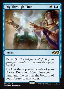 MtG Ultimate Masters Rare Foil Dig Through Time #50