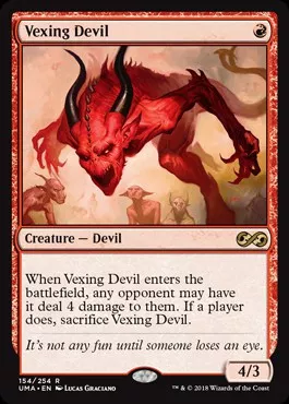 MtG Ultimate Masters Rare Vexing Devil #154