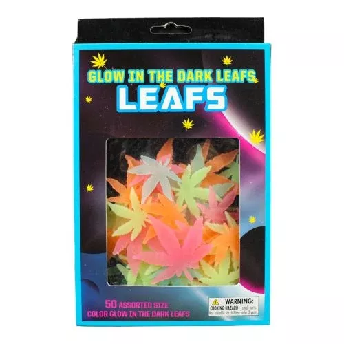 Multicolor Glow Pot Leafs Decorative Stickers