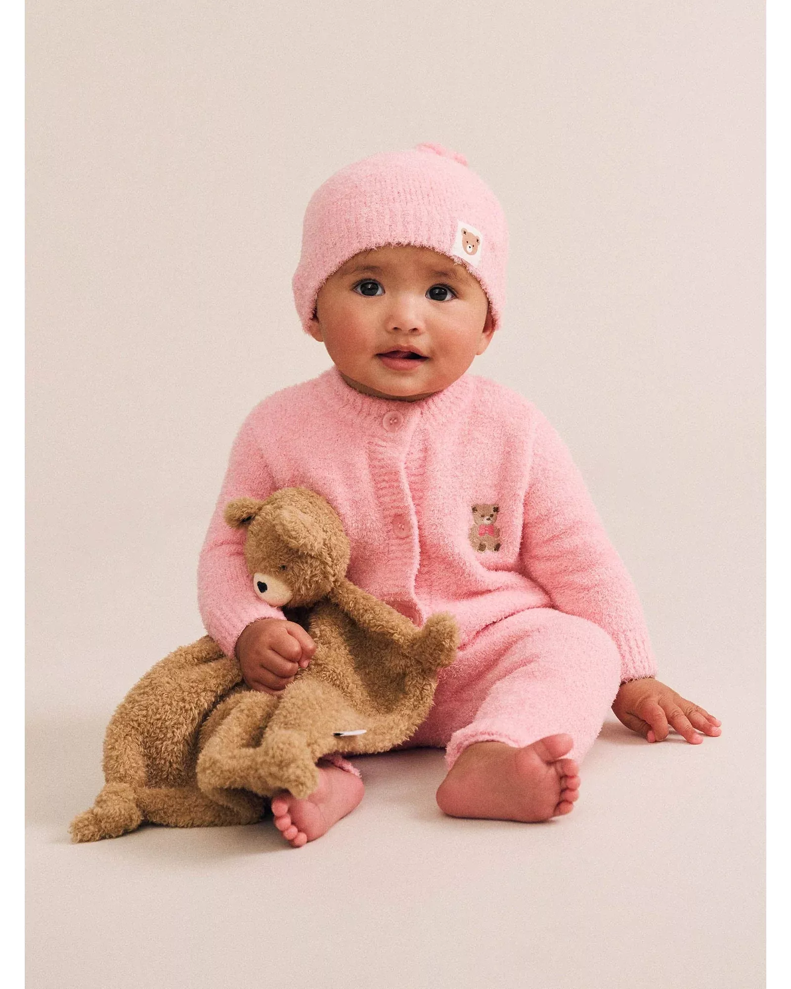 My First Hux Apricot 4Pc Boucle Newborn Set