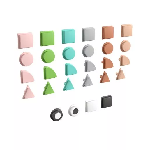 Pastel STEAM Shapes Set: 256 Pieces