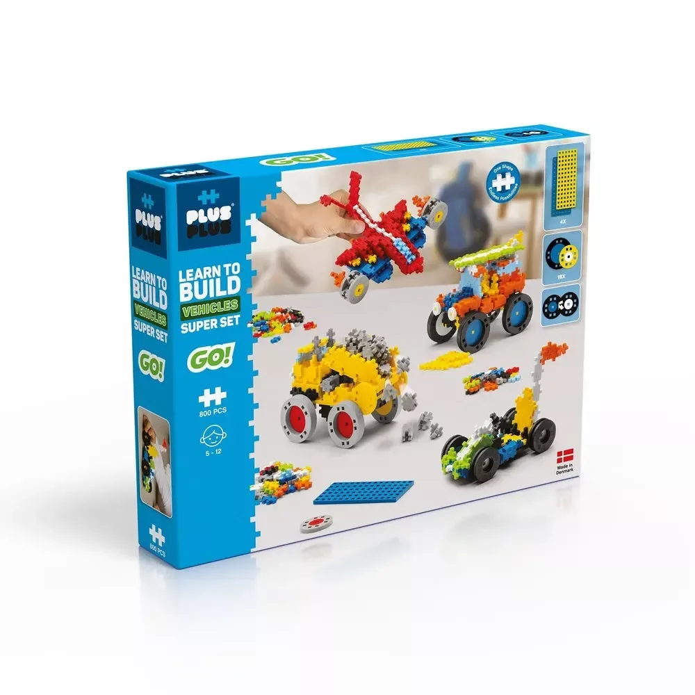Plus-Plus Learn to Build - Vehicles Super Set 800 Pcs